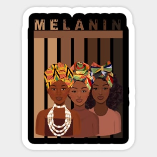 Melanin Queens Beautiful Shades Sticker